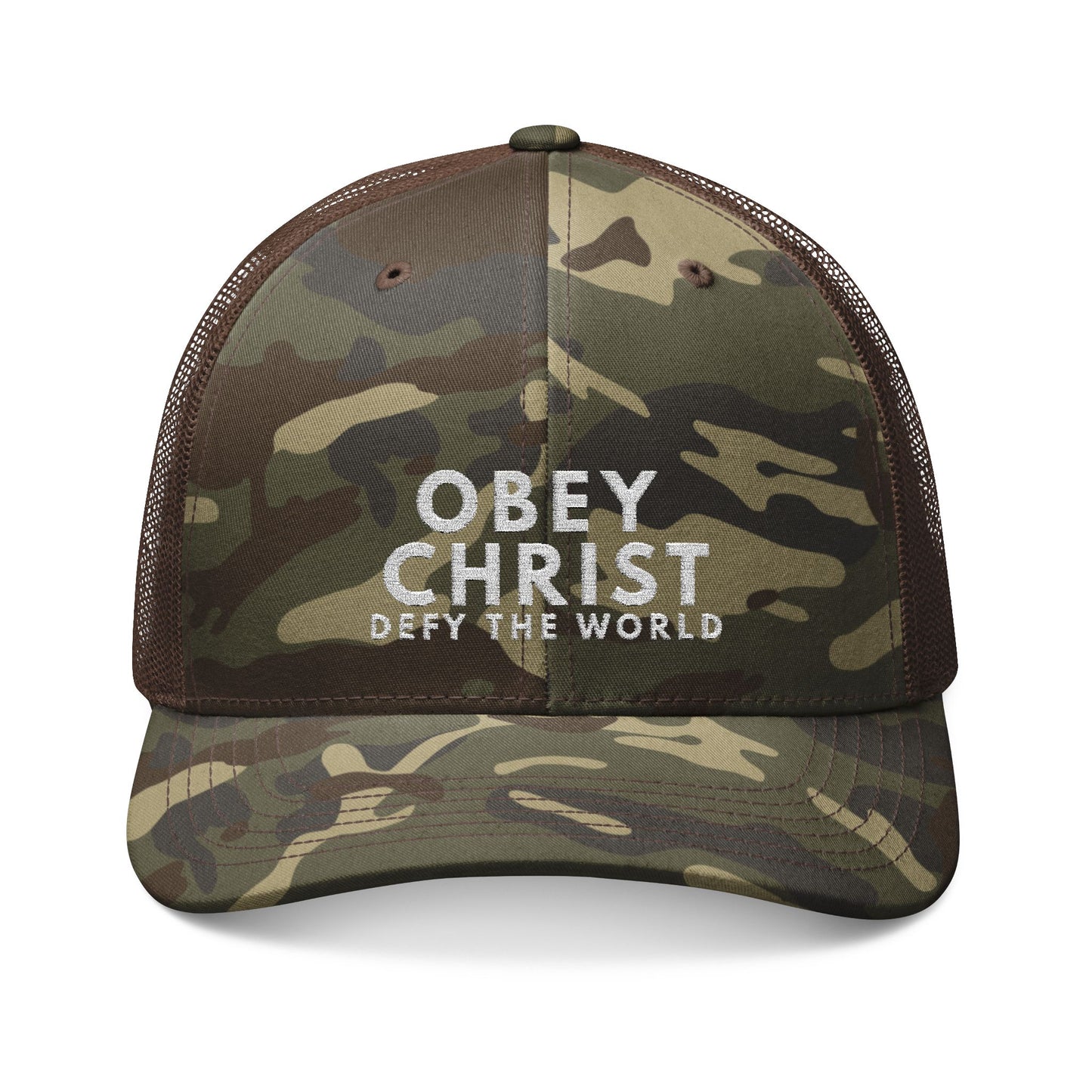 Christian Embroidered Trucker Hat Obey Christ