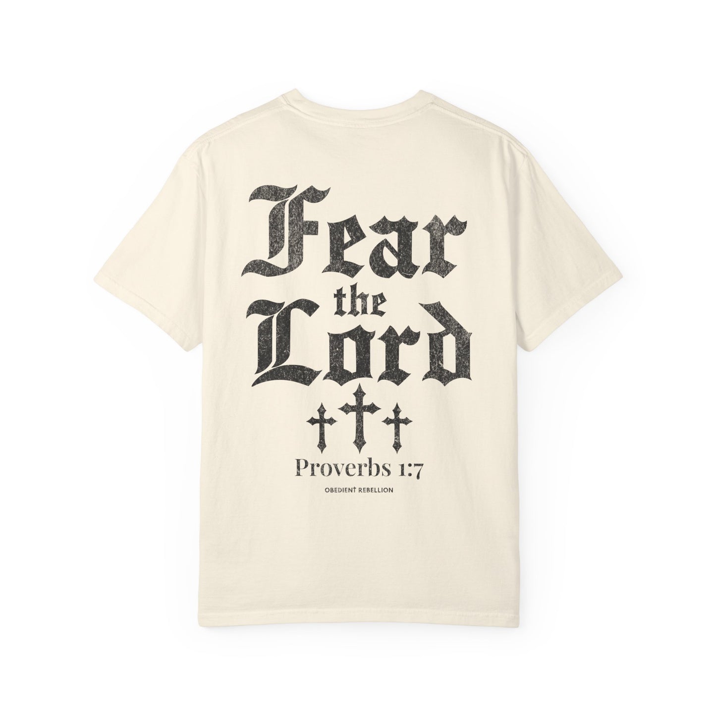 Fear the Lord Proverbs 1:7 Christian Shirt Bible Verse Tee