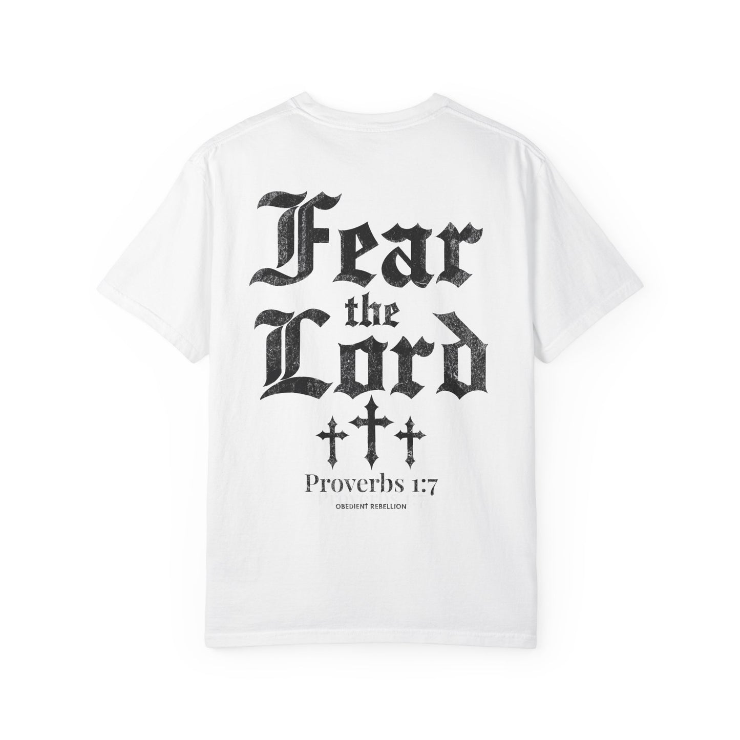 Fear the Lord Proverbs 1:7 Christian Shirt Bible Verse Tee