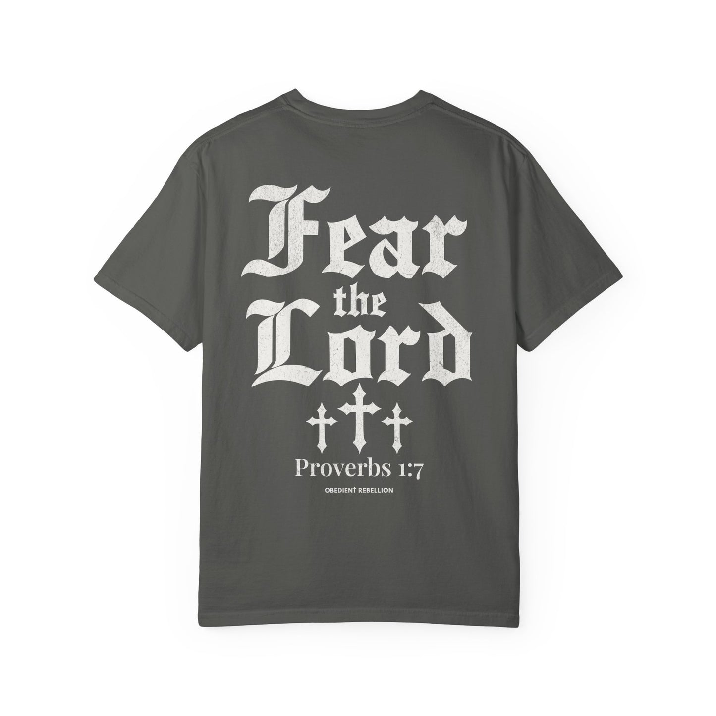 Fear the Lord Proverbs 1:7 Christian Shirt Bible Verse Tee