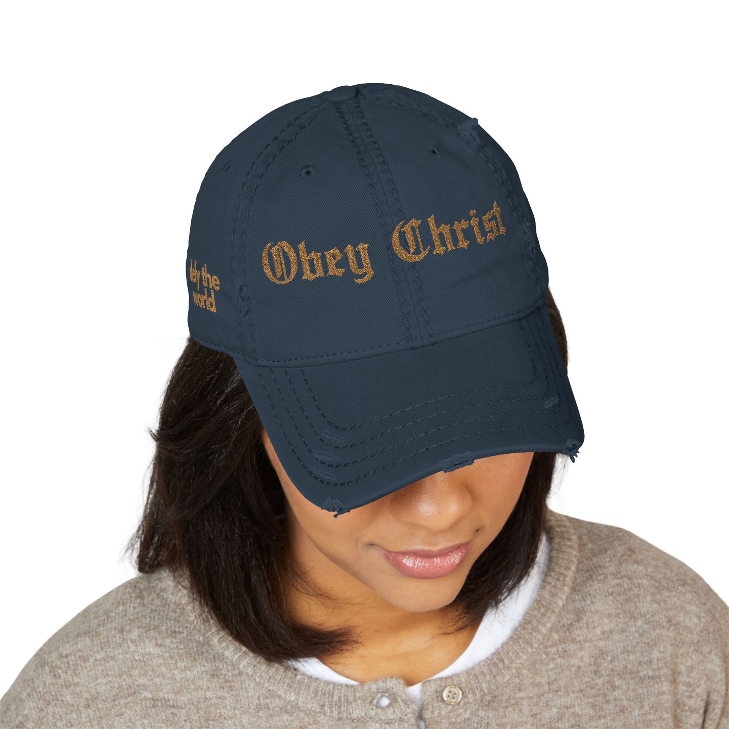 Obey Christ Embroidered Dad Hat Christian Streetwear Baseball Cap