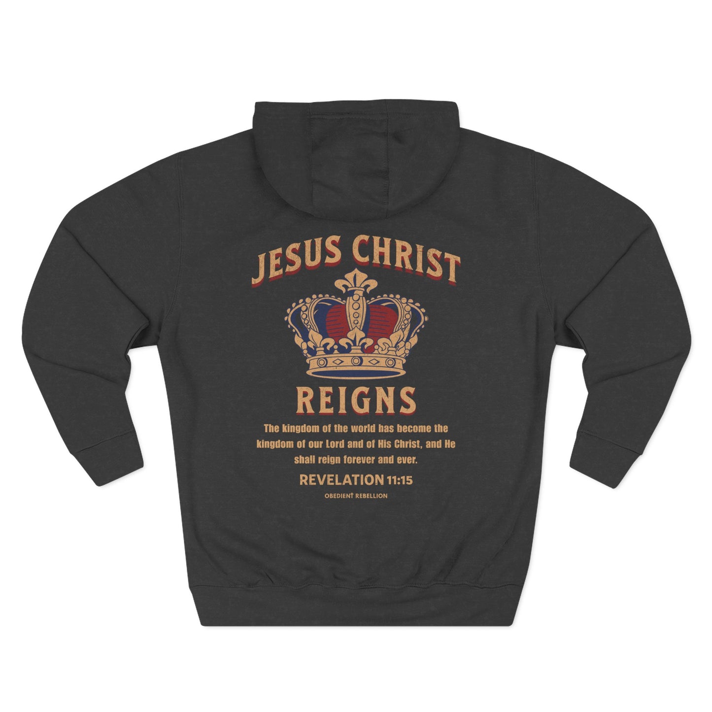 Jesus Christ Reigns Hoodie Revelation 11:15