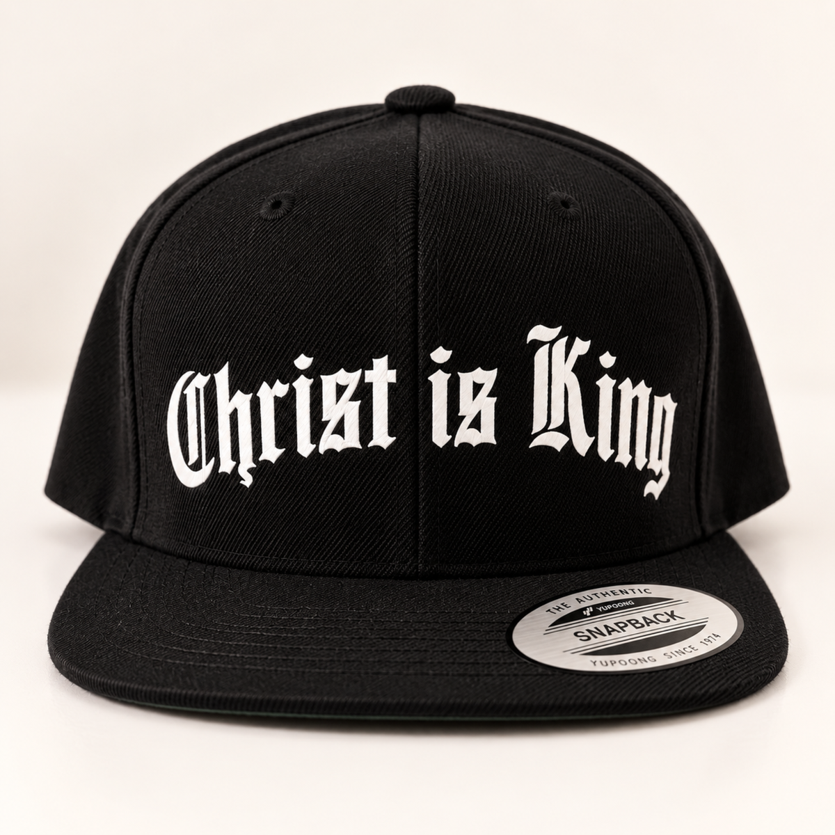 Christ Is King Old English Snapback Hat