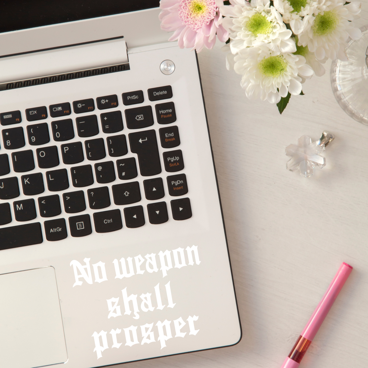 No Weapon Shall Prosper Vinyl Decal