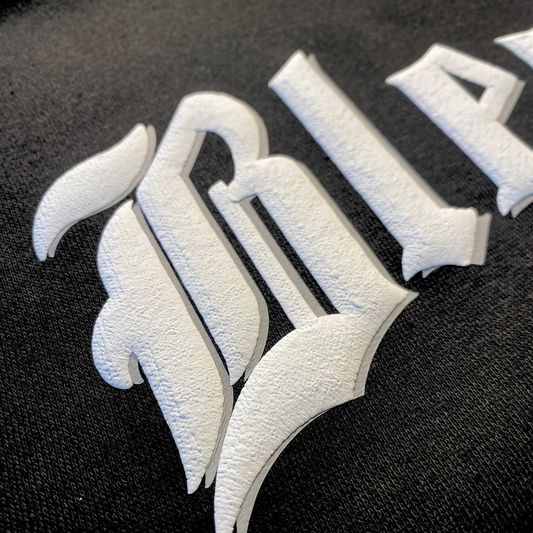 Blessed Hoodie Old English Puff Print