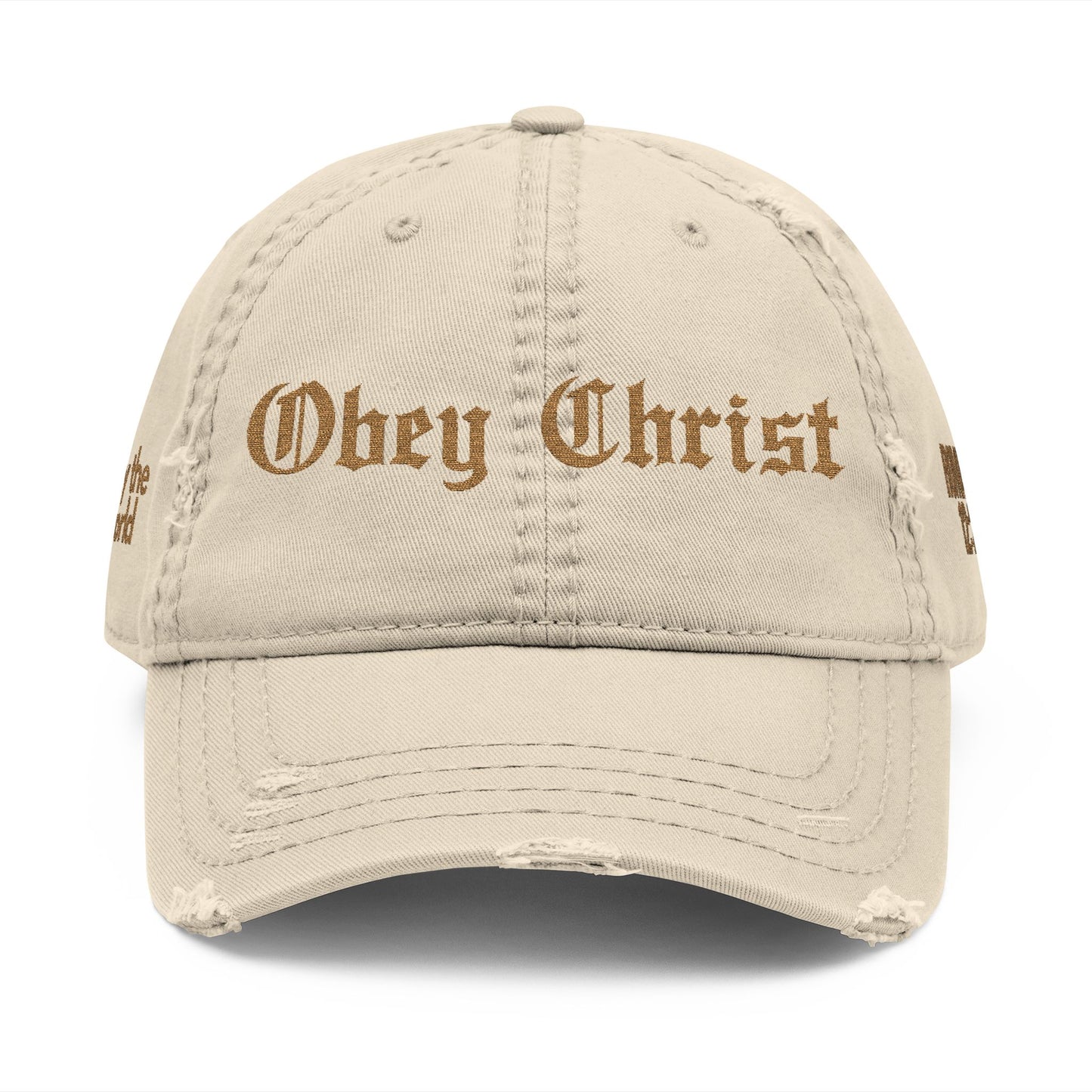 Obey Christ Embroidered Dad Hat  Christian Streetwear Baseball Cap