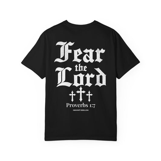Fear the Lord Proverbs 1:7 Christian Shirt Bible Verse Tee
