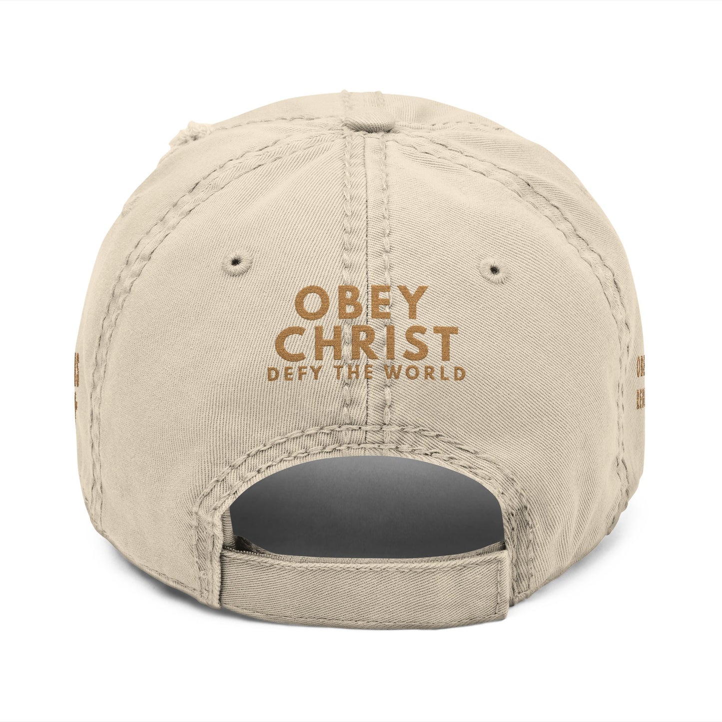 JESUS CHRIST IS LORD Distressed Dad Hat
