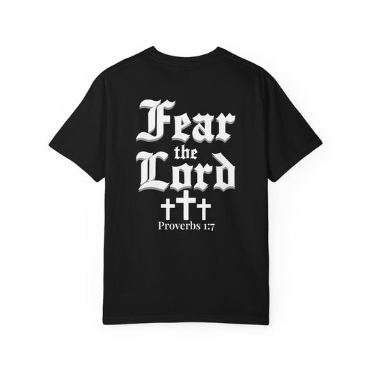 Fear the Lord Proverbs 1:7 Christian Shirt Bible Verse Tee