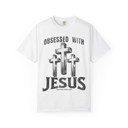Obsessed with Jesus Christian T-Shirt Luke 9:23