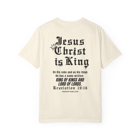 Jesus Christ Is King Christian T-Shirt – Revelation 19:16 King of Kings Faith Shirt