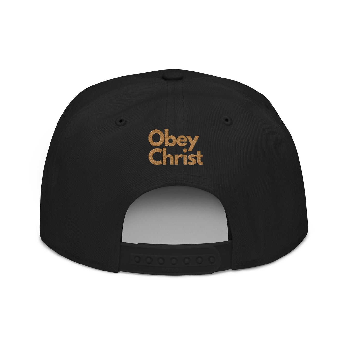 JESUS IS KING Snapback Hat – Christian Streetwear Embroidered Cap (Black & Gold)