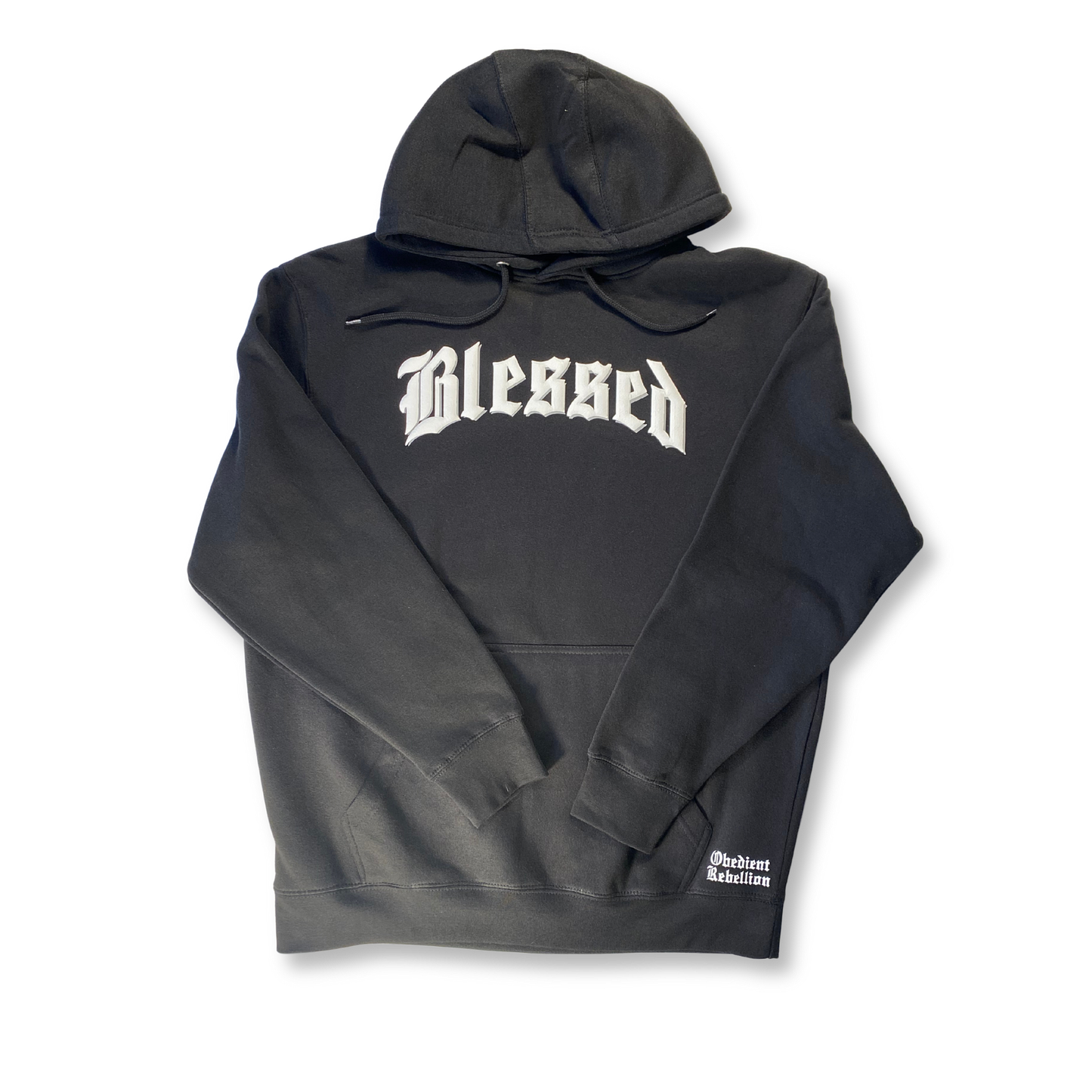 Blessed Hoodie Old English Puff Print