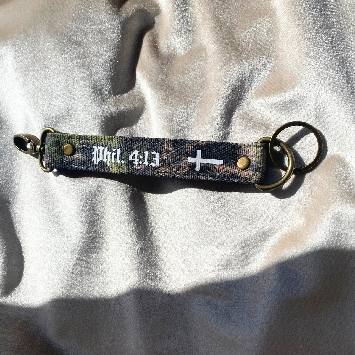 Christian Camo Keychain Philippians 4:13
