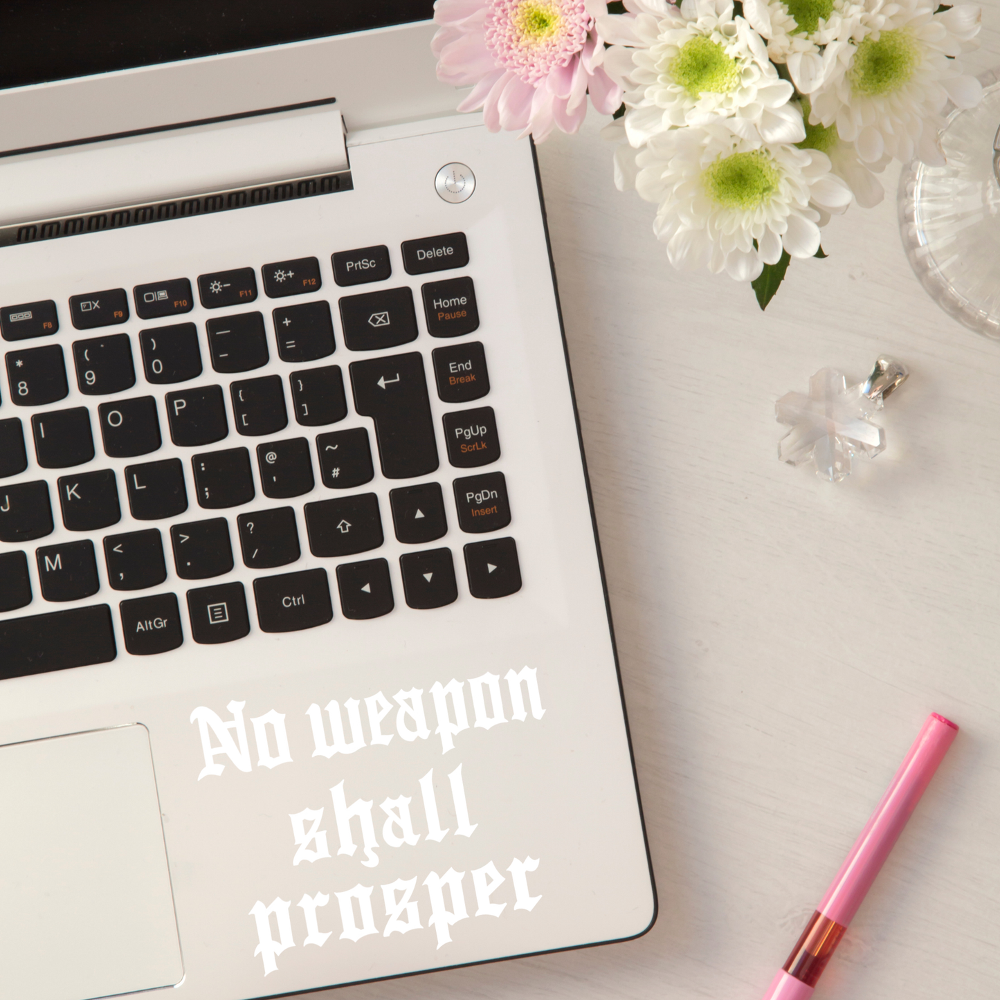 No Weapon Shall Prosper Vinyl Decal