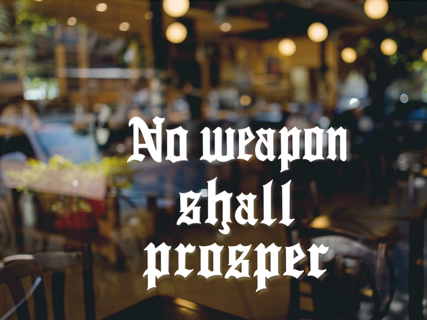 No Weapon Shall Prosper Vinyl Decal